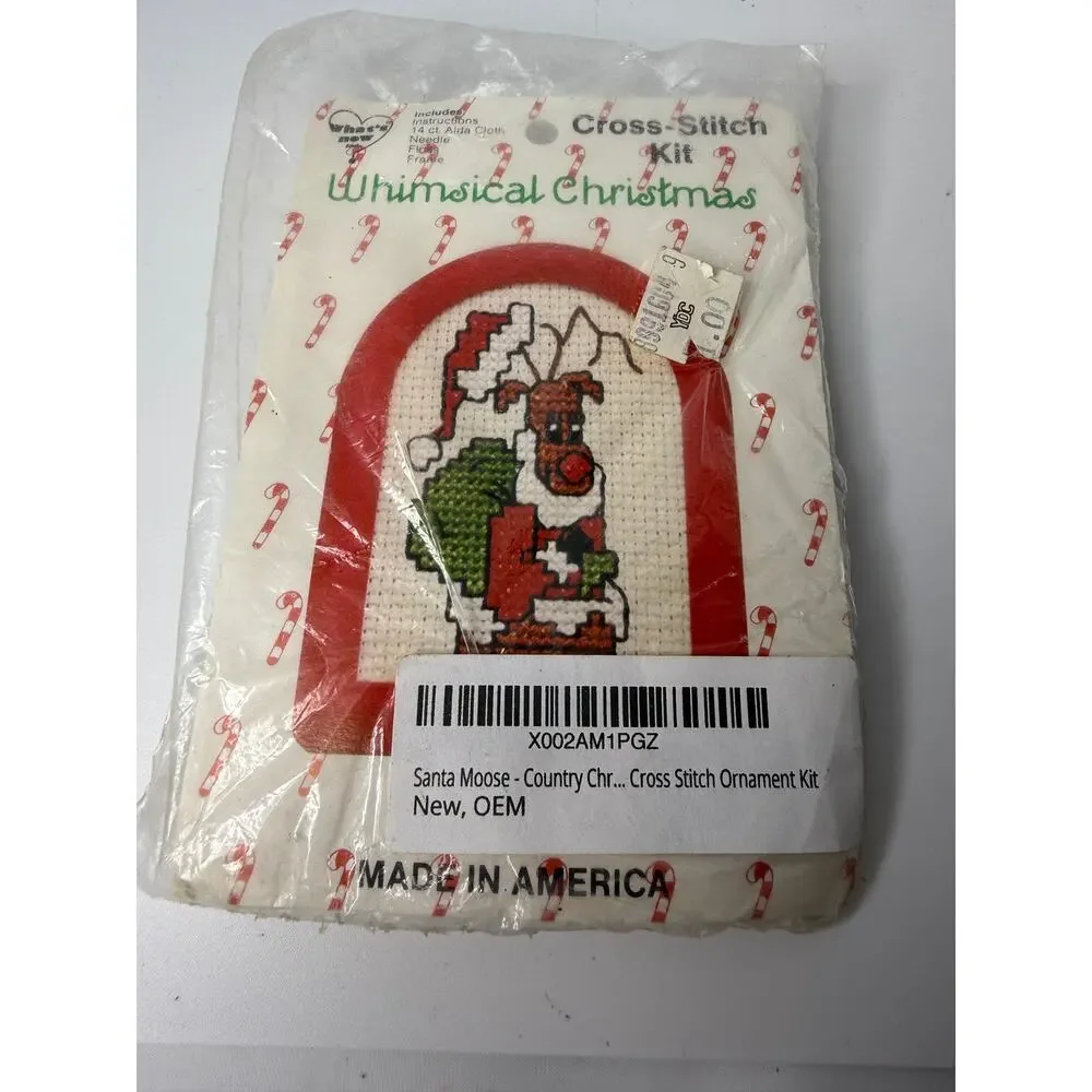 NEW Whimsical Christmas Cross Stitch kit‎ Ornament size